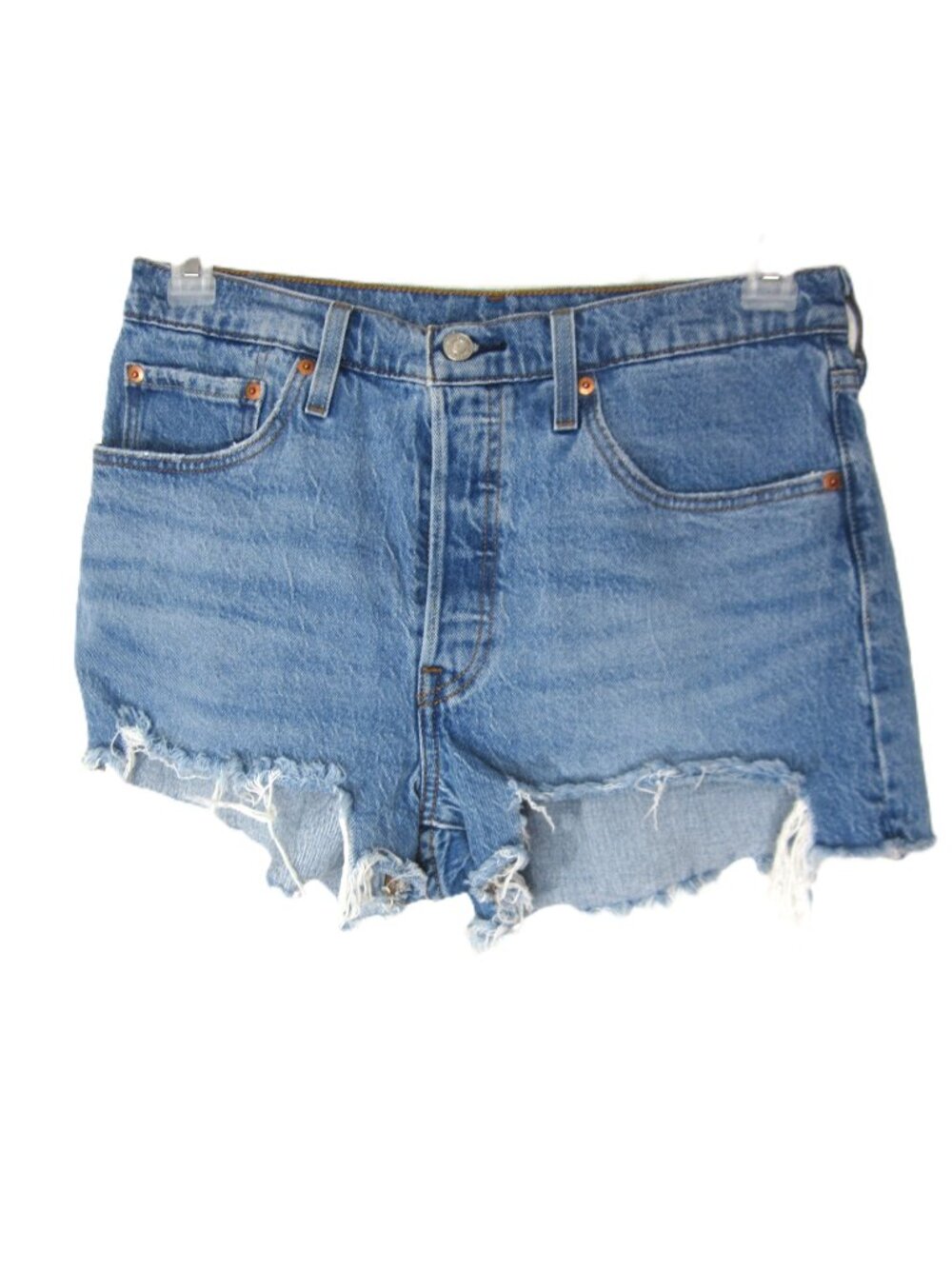 Levi's Size 30 High Waist 501 Cut Off Jean Denim Shorts 563270251 Button Fly